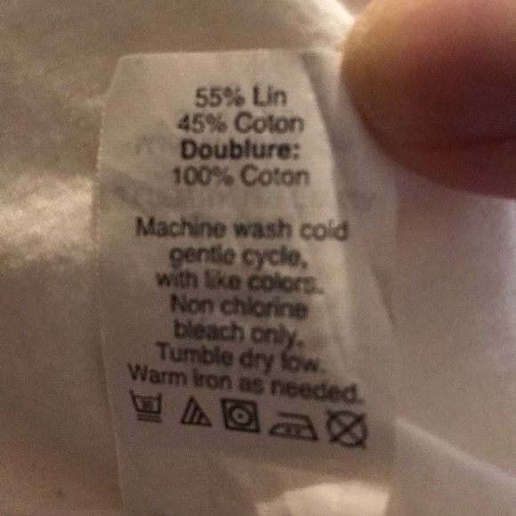 J Crew White linen, lined Aline skirt - Picture 6 of 6